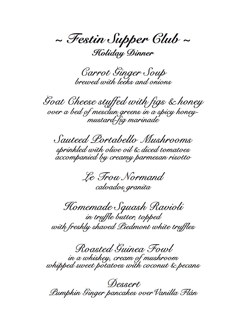 Festin Menu_December 2012